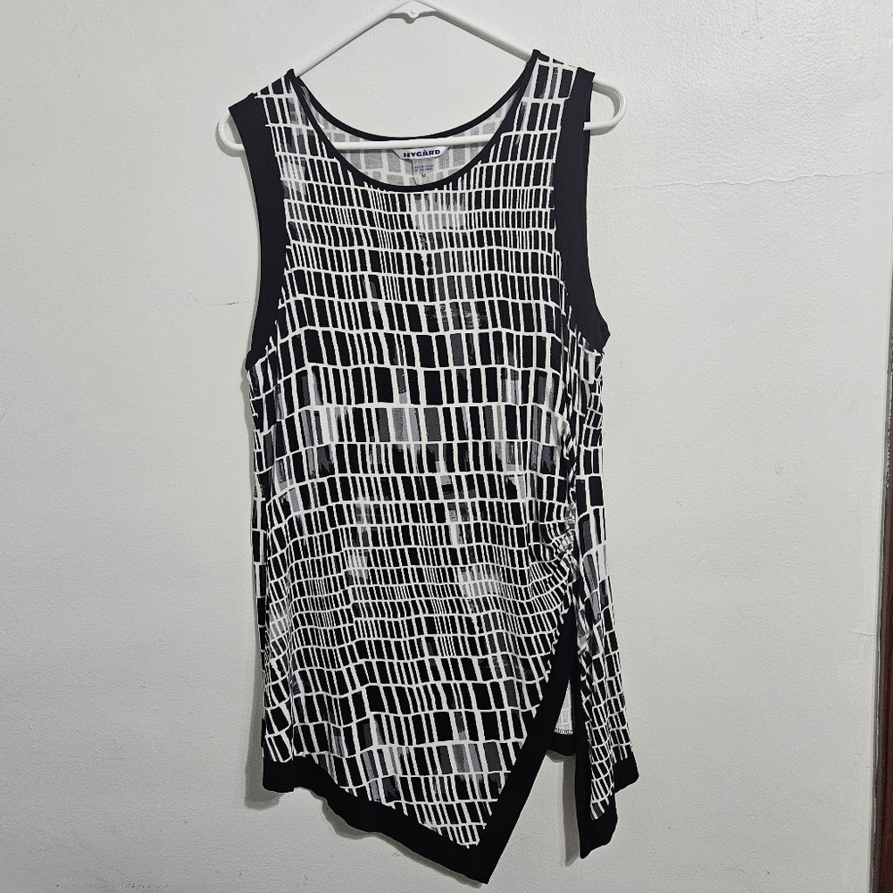 Vintage Nygard sleeveless sheath dress. Size M. Hem Split with side ruching. - Picture 1 of 4